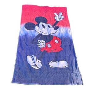 Disney Mickey Mouse Printed Beach Americana  Towel Oversized Size 36" x 72" NEW